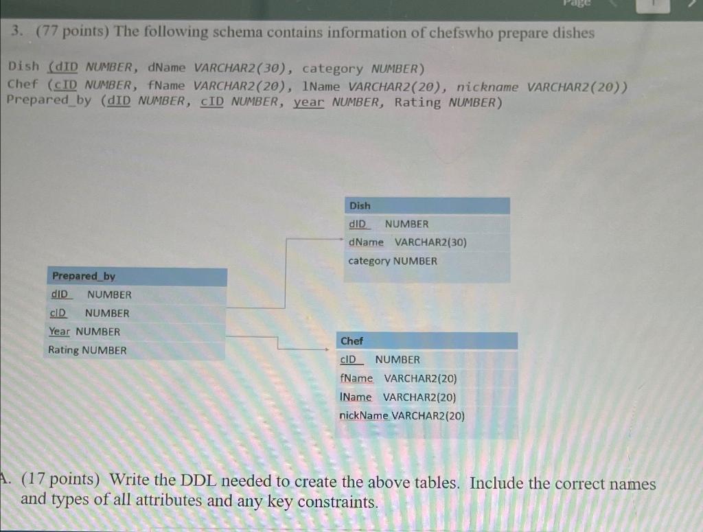 3B. (30 points, 5 questions) Write the following | Chegg.com