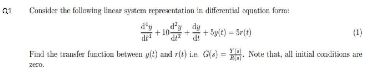 Solved Consider the following linear system representation | Chegg.com