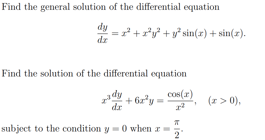 Solved Find the general solution of the differential | Chegg.com