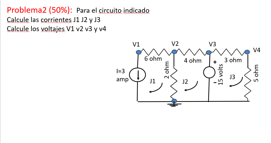 Solved Problem2 (50%): For the indicated circuit Calculate | Chegg.com