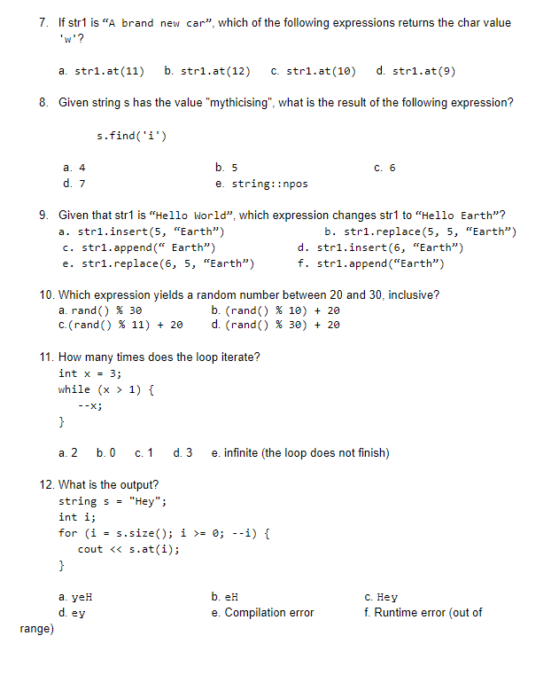 Solved 1. Which is a literal? a. int x b. 5 c, int x = 5 2. | Chegg.com