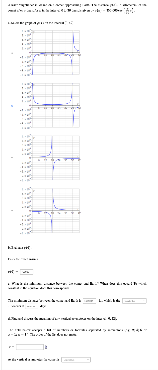 Solved A laser rangefinder is locked on a comet approaching