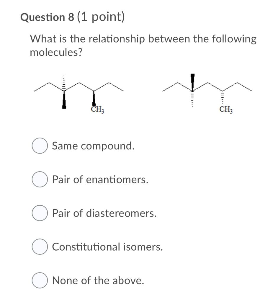 Solved Question 8 (1 point) What is the relationship between | Chegg.com