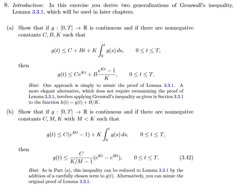 Solved 8. Introduction: In this exercise you derive two | Chegg.com