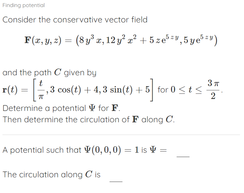 Solved Consider The Conservative Vector Field | Chegg.com