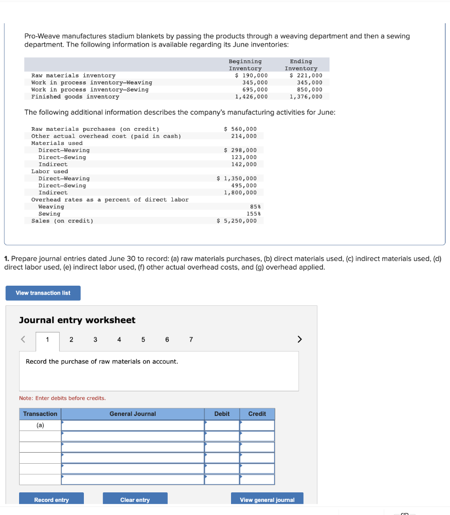 Solved ProWeave manufactures stadium blankets by passing