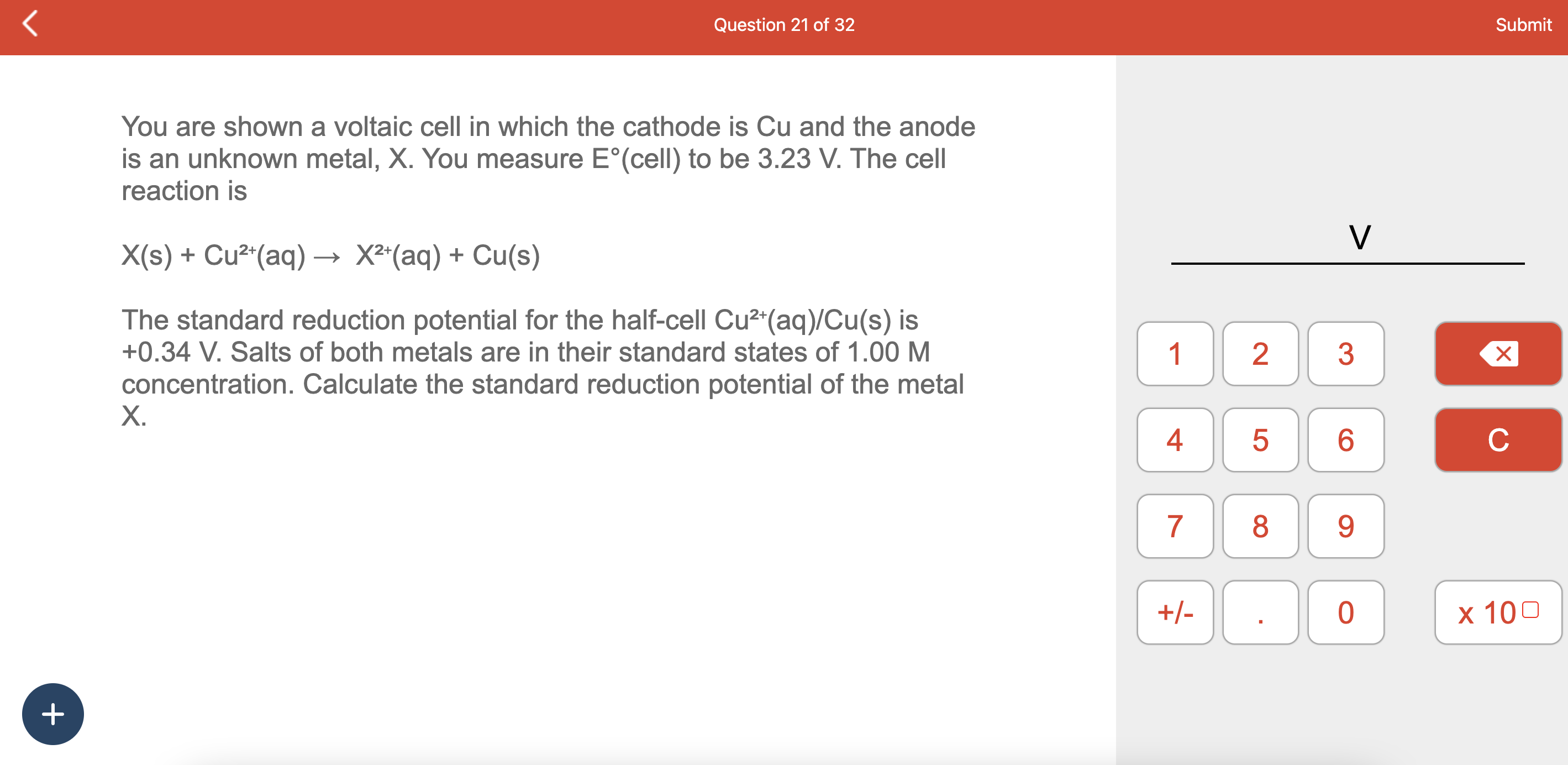 Solved You are shown a voltaic cell in which the cathode is | Chegg.com
