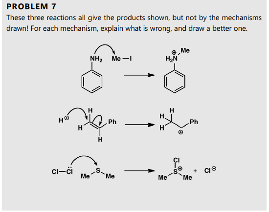 Solved These three reactions all give the products shown, | Chegg.com