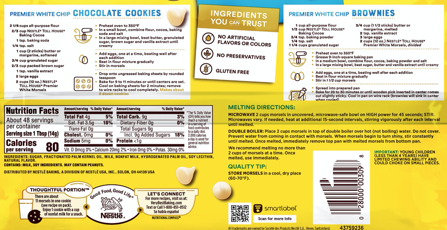 Nestle White Chocolate Chips Cookie Recipe