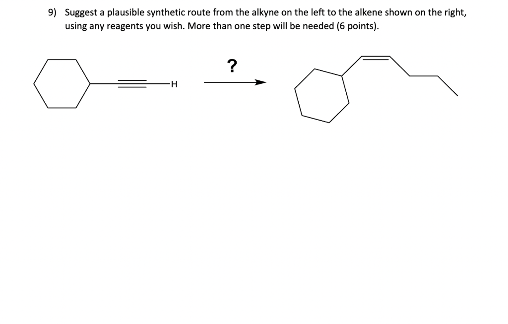 Solved 9) Suggest a plausible synthetic route from the | Chegg.com