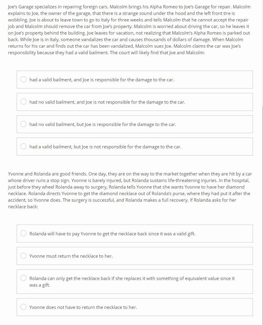 Solved Joe's Garage specializes in repairing foreign cars. | Chegg.com