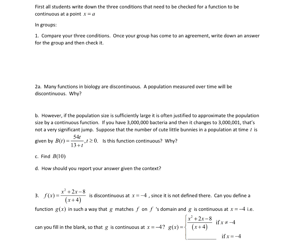 Solved First all students write down the three conditions | Chegg.com