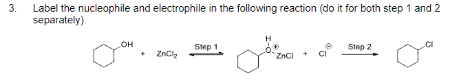 Solved Label the nucleophile and electrophile in the | Chegg.com