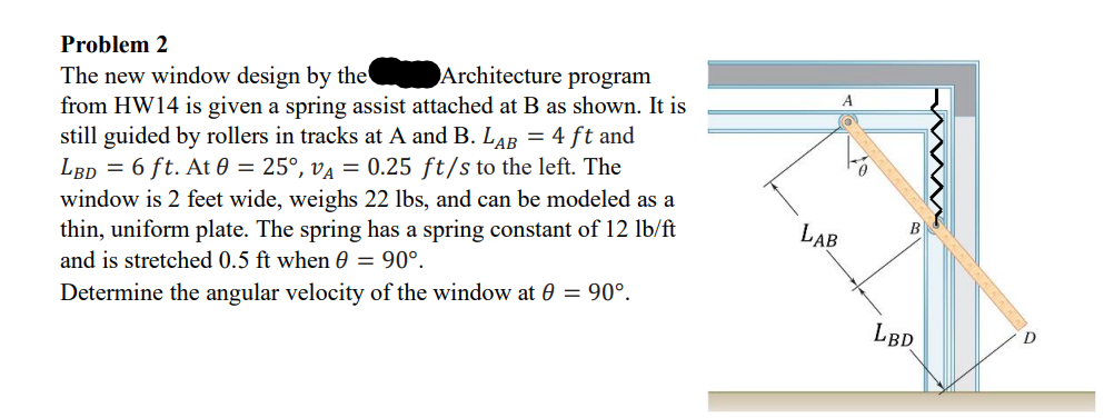 Solved Problem 2 The new window design by the Architecture | Chegg.com