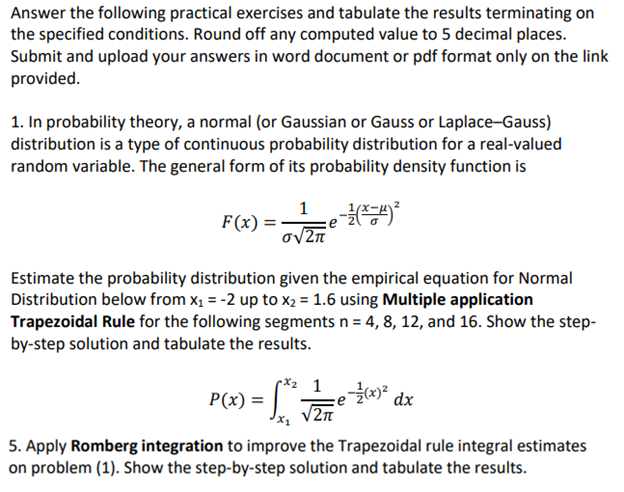 Solved Answer the following practical exercises and tabulate | Chegg.com