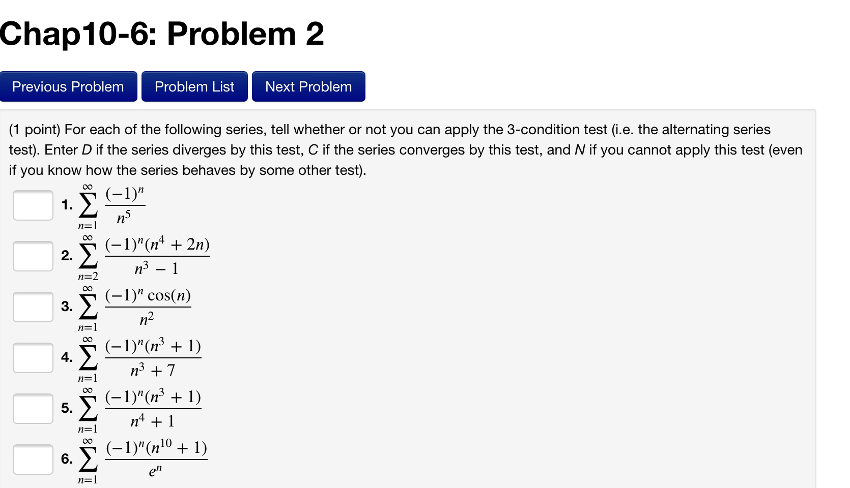 Solved Chap10-6: Problem 2 Previous Problem Problem List | Chegg.com