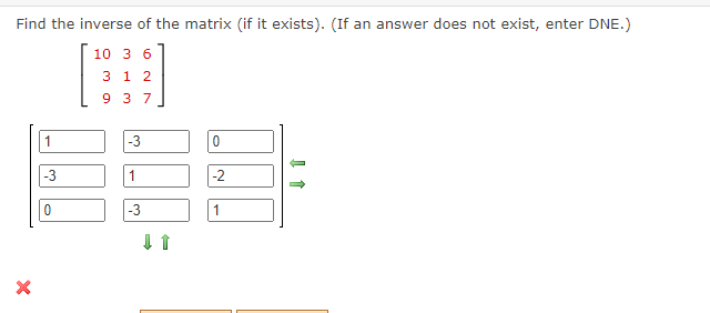 Solved Find The Inverse Of The Matrix (if It Exists). (If An | Chegg.com