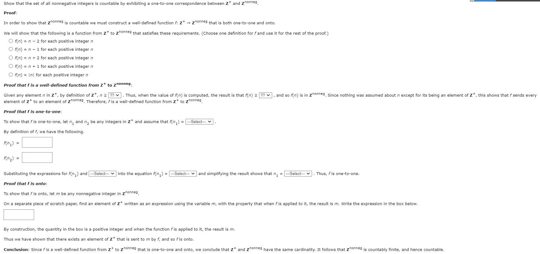 Nonnegative integers deals