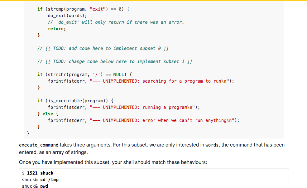 Execute a program in C that acts like the one below. | Chegg.com