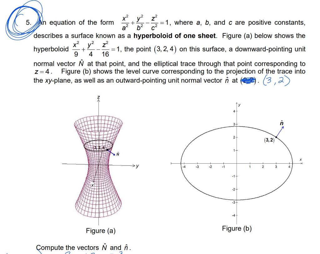 Solved 5. An equation of the form a2x2+b2y2−c2z2=1, where | Chegg.com