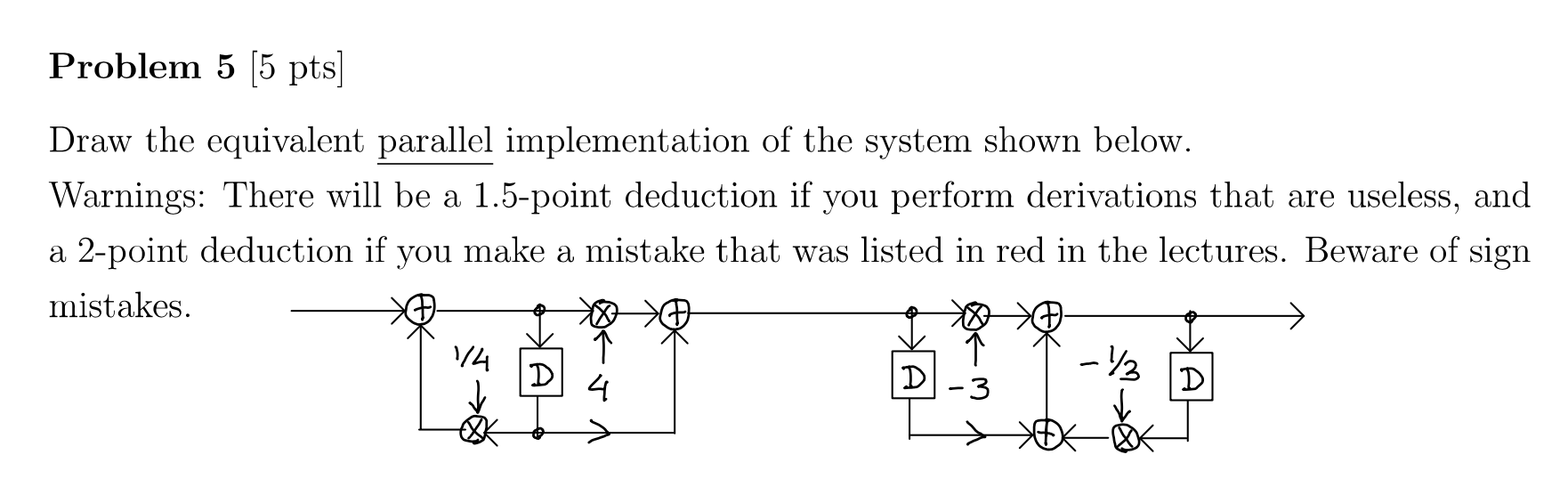 Solved Draw the equivalent parallel implementation of the | Chegg.com