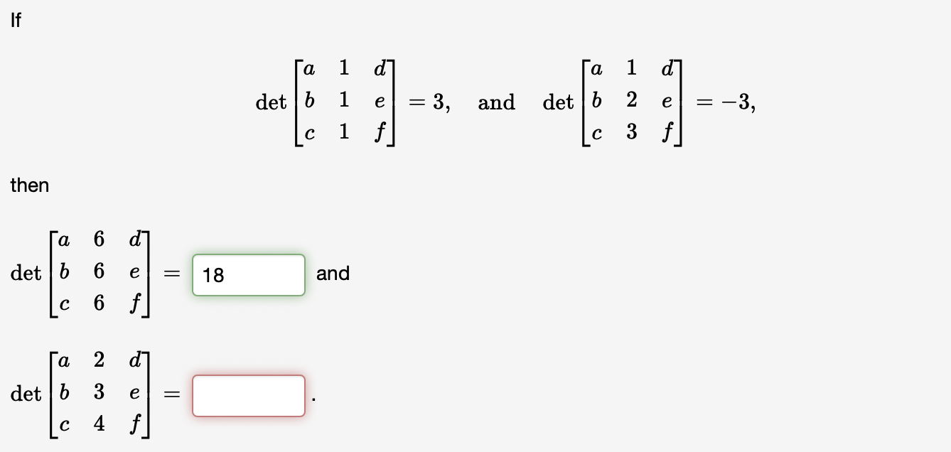 Solved If A D] Γα 1 D 1 Det B 1 с 1 E 3, And Det B 2 E = -3, | Chegg.com