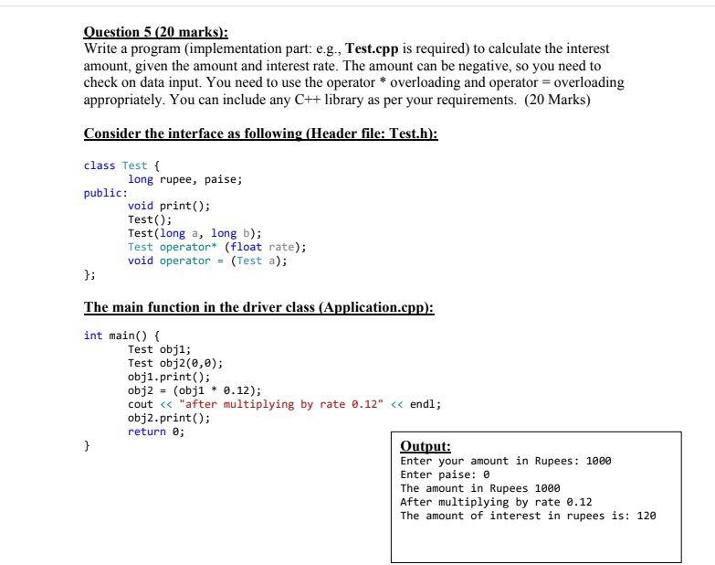 Solved Program #1: (15 marks) Create a class INR” which has