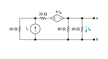 Solved Determine the Thevenin equivalent with respect to the | Chegg.com