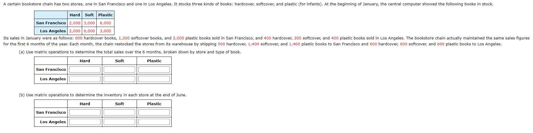 Question 1 BOOKS Tiffany's bookstore sells used paperback books for $2.50  each and used ha [algebra]