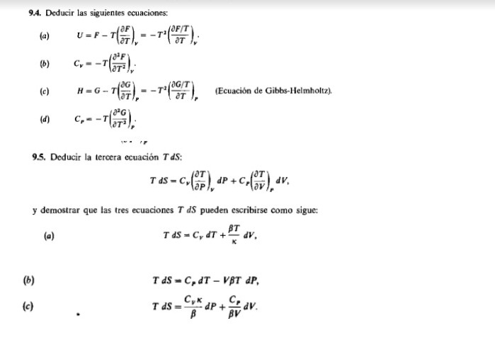 Solved 9.4. Deducir las sigujentes ecuaciones: (a) | Chegg.com