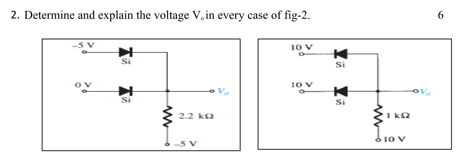 Solved Determine Vo For the logic gate OR gate and AND gate | Chegg.com