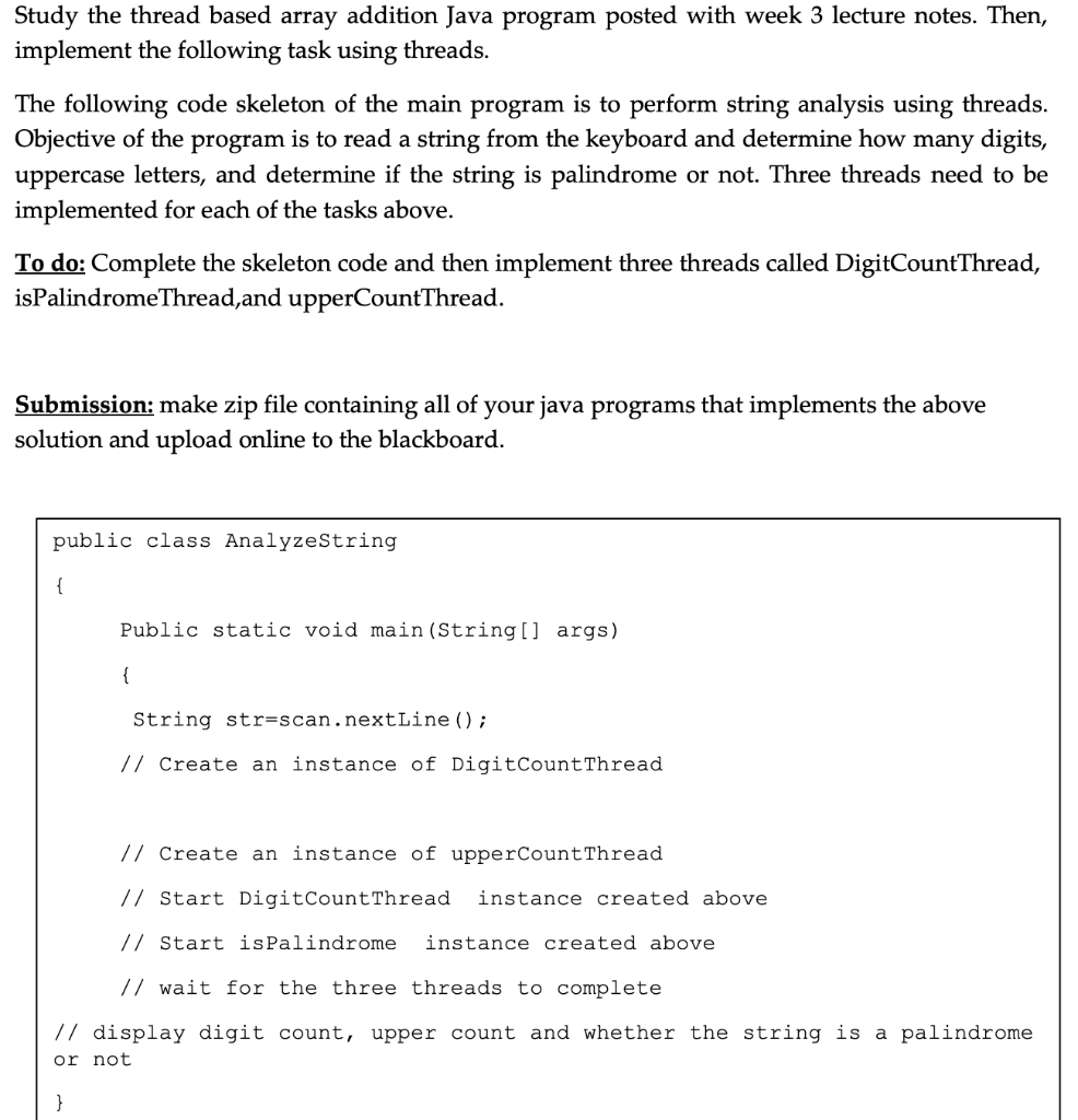 Solved Study the thread based array addition Java program | Chegg.com