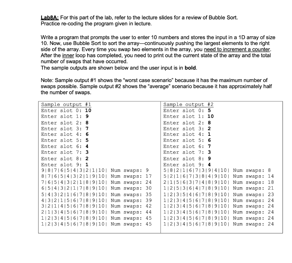 Solved Lab8A: For this part of the lab, refer to the lecture | Chegg.com