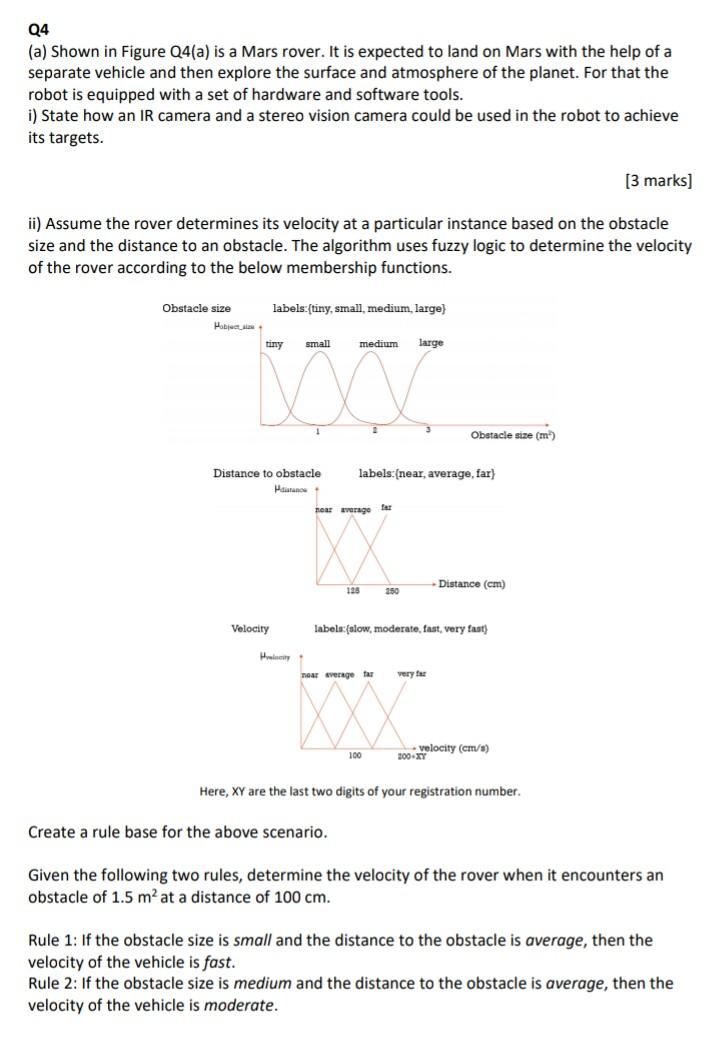 Solved Q4 (a) Shown in Figure Q4(a) is a Mars rover. It is | Chegg.com