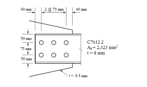 Solved In the connection shown, A572 (Fy = 345MPa. Fu= | Chegg.com