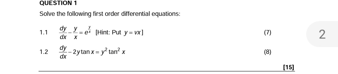 Solved Solve the following first order differential | Chegg.com