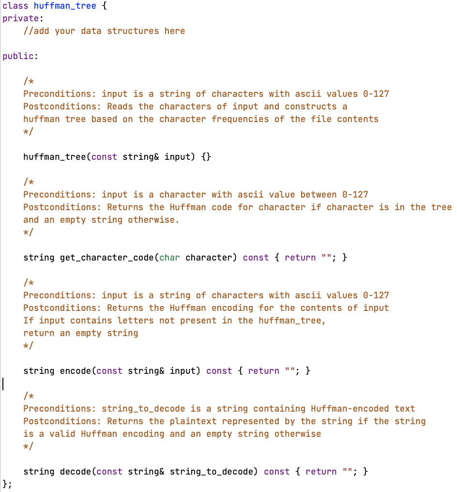 Solved Need help with building this c++ Huffman Tree. What's | Chegg.com