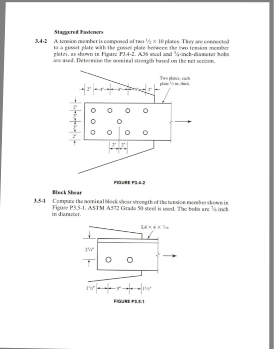 Solved Staggered Fasteners A tension member is composed of