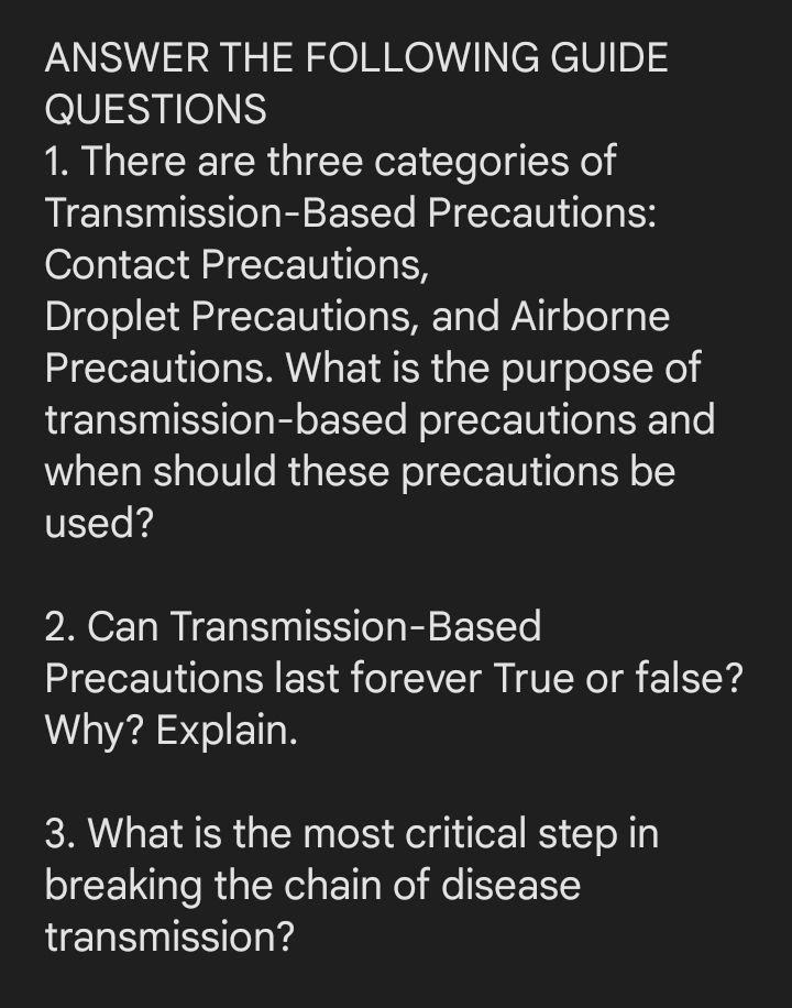 Solved ANSWER THE FOLLOWING GUIDE QUESTIONS 1. There are