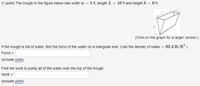 find the fluid force on the vertical side of the tank trapezoid