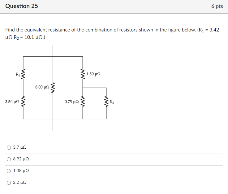 Solved Find The Equivalent Resistance Of The Combination Of | Chegg.com