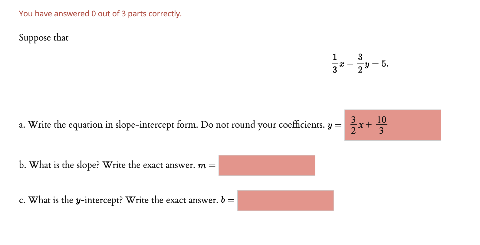 Solved You have answered 300 out of 30 parts correctly. Suppose