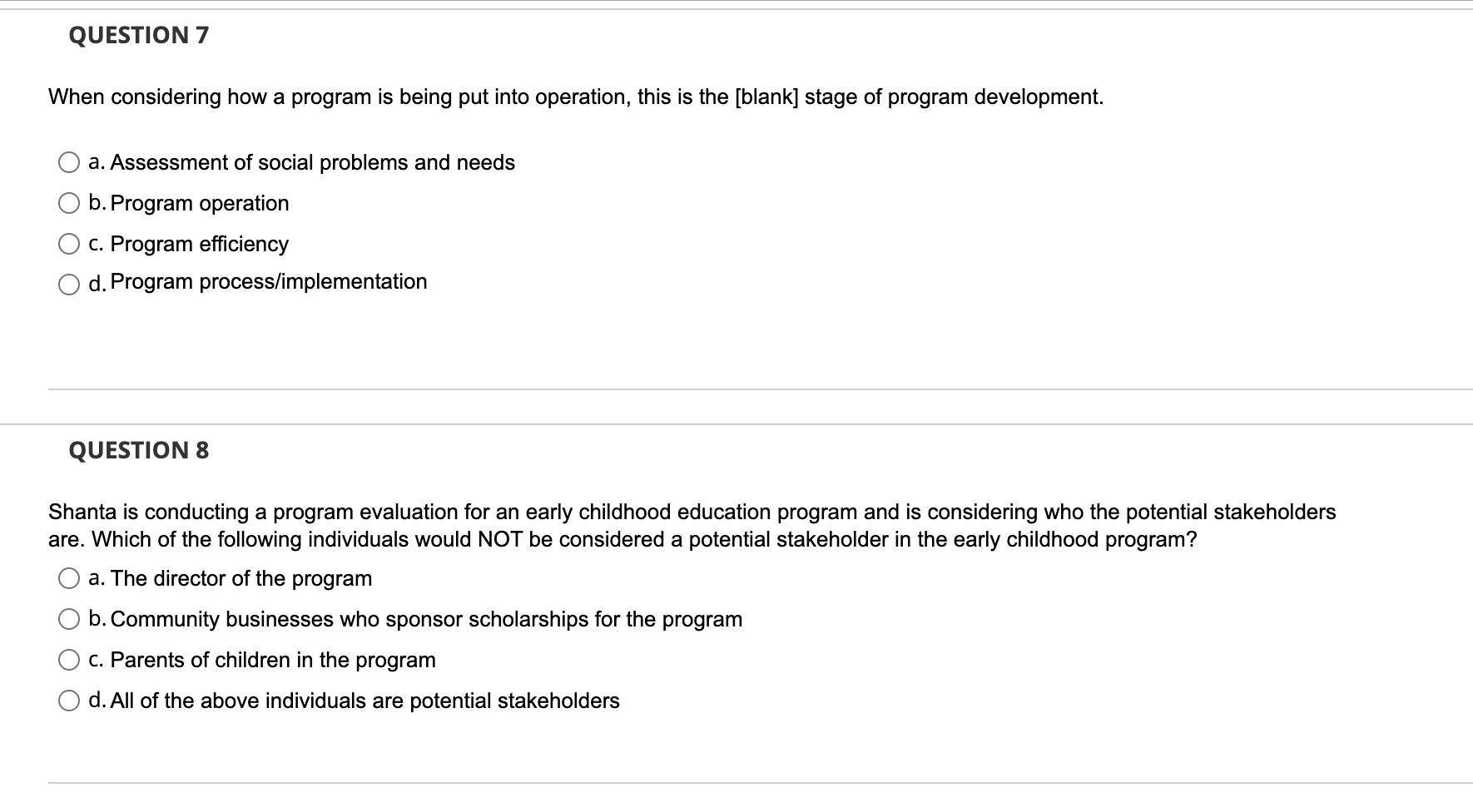 Solved QUESTION 7 When considering how a program is being | Chegg.com