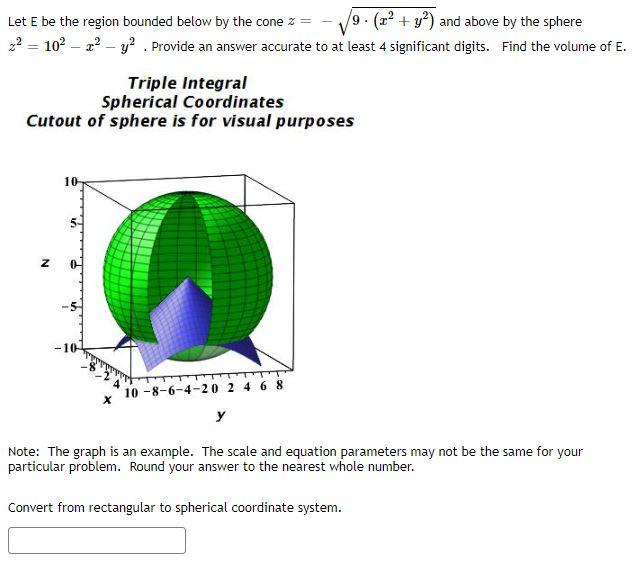 Solved Let Mathrm E Be The Region Bounded Below By Chegg Com