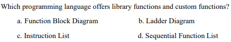 Solved Which programming language offers library functions | Chegg.com