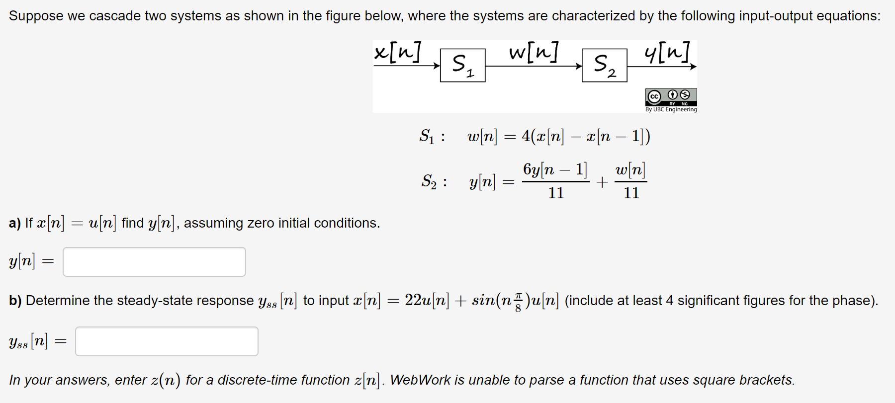 Solved Suppose We Cascade Two Systems As Shown In The Fig Chegg Com