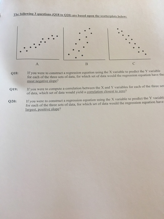 Solved If you were to construct a regression equation using | Chegg.com