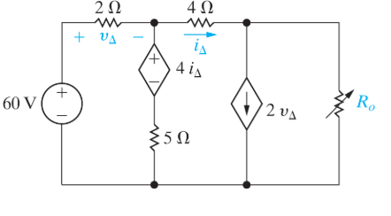 Solved The variable resistor (RoRo) in the circuit in Fig. | Chegg.com