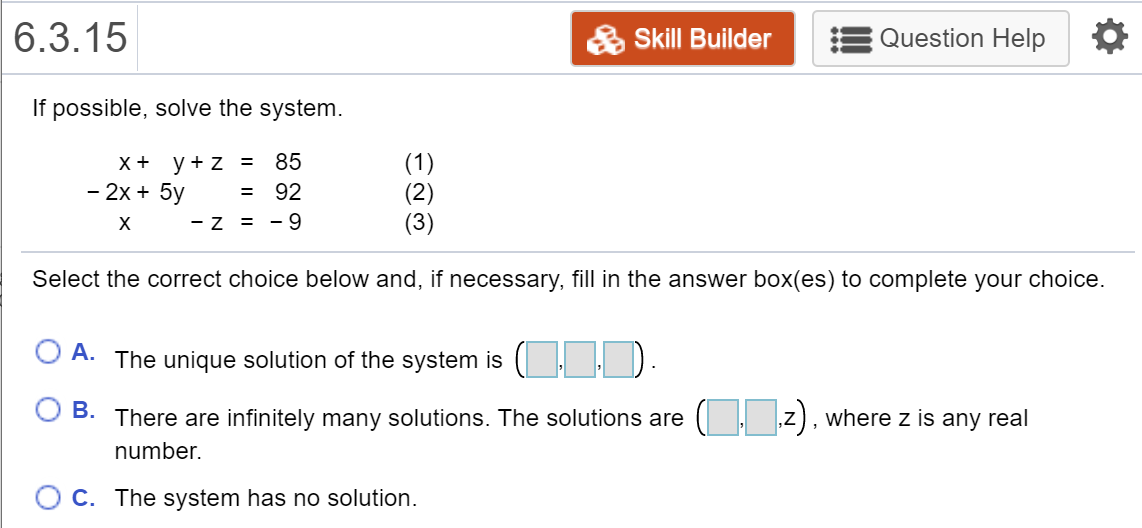 Solved 6.3.15 Il Builder Question Help If possible, solve | Chegg.com