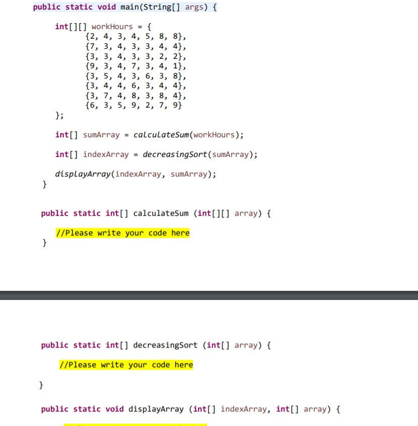 Solved Write a program that computes weekly hours for each | Chegg.com